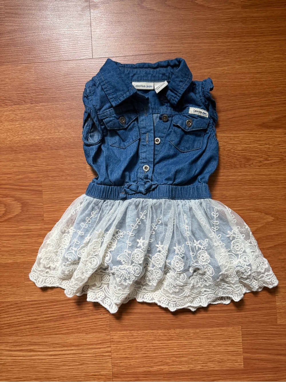 Calvin Klein Jeans Light Blue Denim Baby Shirt